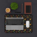 Floral Folk Art Desk Mat — Colorful Wildflower Pattern Mouse Pad Printify