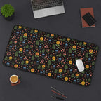 Floral Folk Art Desk Mat — Colorful Wildflower Pattern Mouse Pad Printify