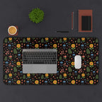 Floral Folk Art Desk Mat — Colorful Wildflower Pattern Mouse Pad Printify