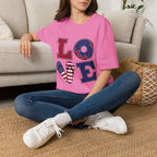 Patriotic "LOVE" T-Shirt — American Flag Donut & Flip-Flop Summer Tee Printify