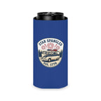 Star Spangled Van Can koozie— Patriotic 1776 RV Beer Cooler Printify