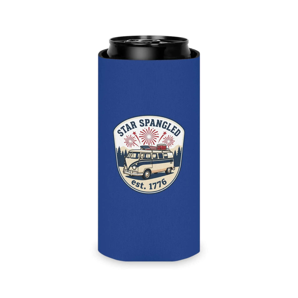 Star Spangled Van Can koozie— Patriotic 1776 RV Beer Cooler Printify